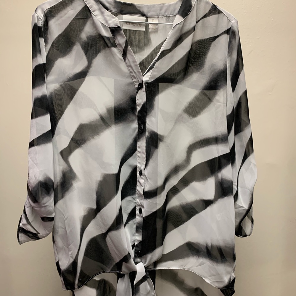 WILL ACCEPT MOST OFFERS Black & white striped top